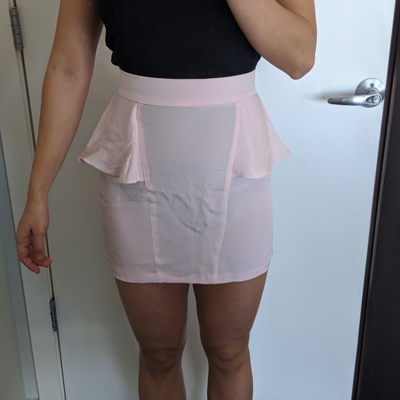 NEW Naven pink silk peplum mini skirt size 2 - Picture 3 of 5